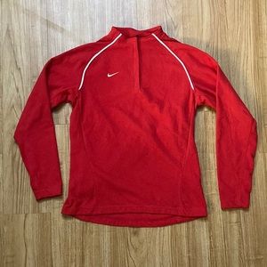 Nike Fit Therma Red Fleece 1/4 Zip EUC